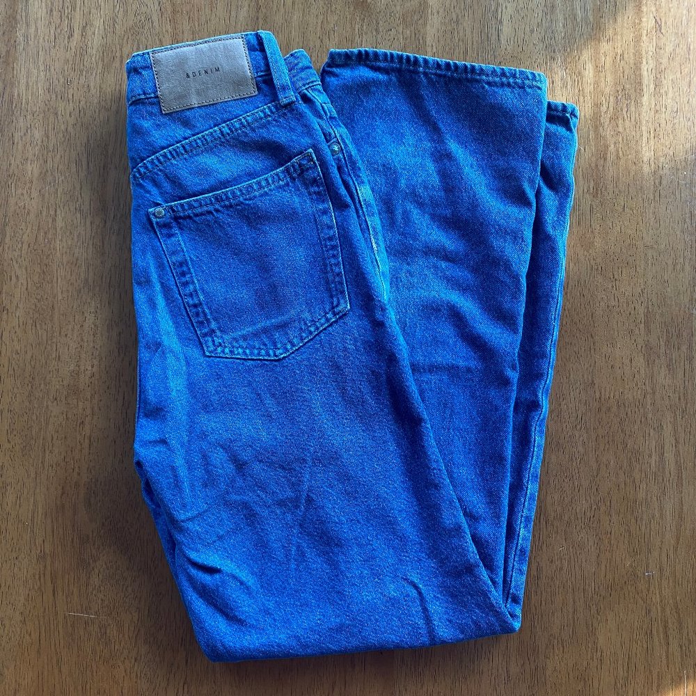 H&M &denim straight leg, high waist jeans, size 2